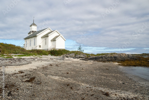 Gimsoy Church, Lofoten Islands, Norway photo