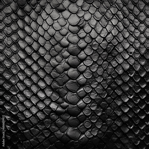 Detailed texture photo of black snake skin, for wallpaper use