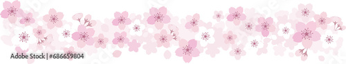 桜の背景フレーム　桜の花の線 photo