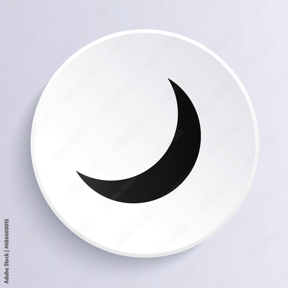 Obraz premium Moon Vector. Simple Design