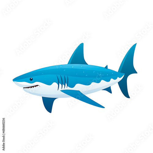 Dangerous Shark  the Fierce Predator of the Underwater World - Aquatic Wildlife  Ai Generative