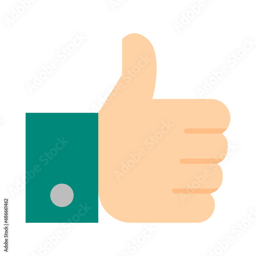 Thumb Up Vector Flat Icon Design