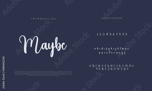 Signature font calligraphy logotype script brush font type font lettering handwritten
 photo