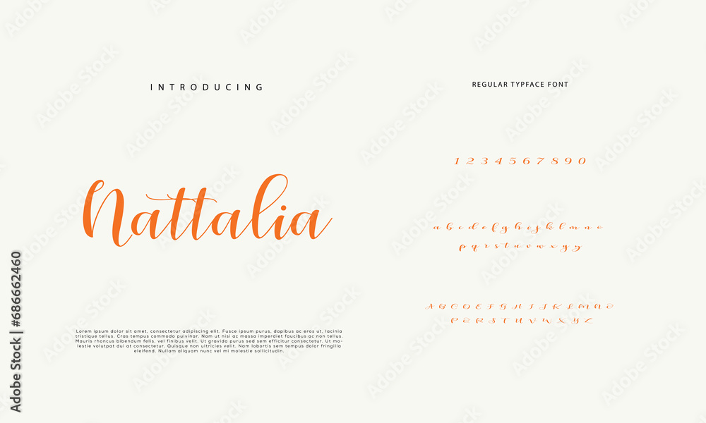 Fototapeta premium Signature font calligraphy logotype script brush font type font lettering handwritten 