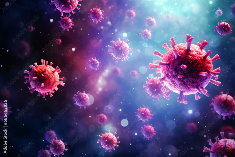 coronavirus, Covid-19, Sars-CoV-2 microscopic view of all major elements of the virus coronavirus, Covid-19, Sars-CoV-2 microscopic view of all major elements of the virus