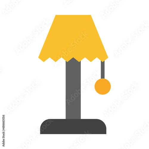 Floor Lamp Vector Flat Icon Design