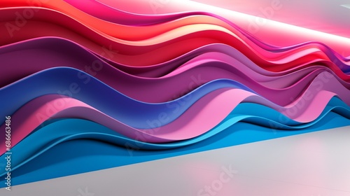 A Photograph capturing a mesmerizing 3D wallpaper with dynamic abstract pattern  exuding vibrant colors that invite immersion into a visual feast.