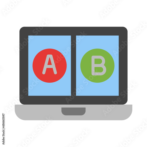 Ab Testing Vector Flat Icon Designn