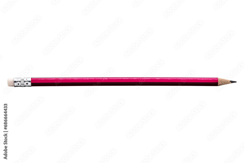 single red sharp pencil with eraser single red sharp pencil with eraser
