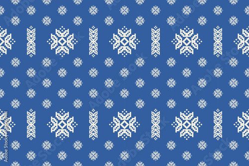 Ethnic abstract ikat.Seamless pattern in tribal.Geometric ethnic oriental pattern traditional Design for clothing, fabric, background, wallpaper, wrapping, batik, Knitwear,Embroidery style.