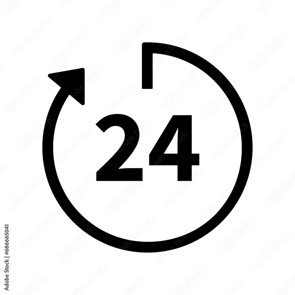 24 hours icon vector design illustration 24 hours icon vector design illustration