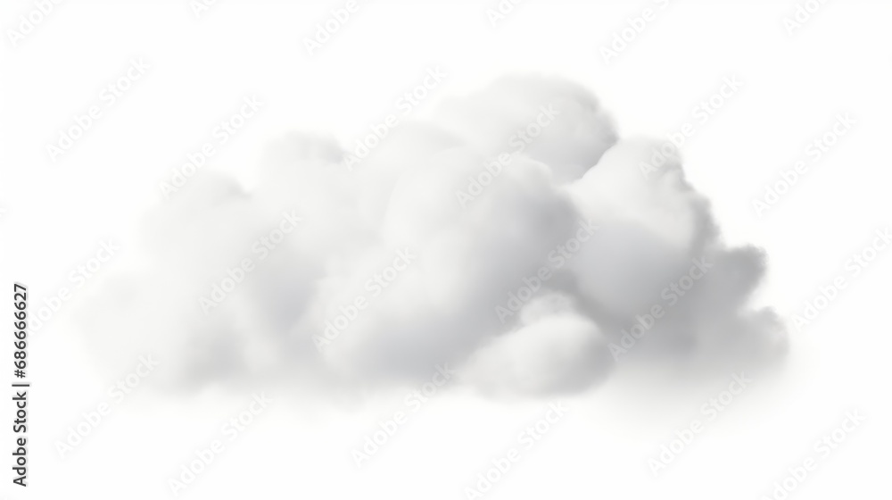 Soft white fluffy clouds shape floating special effect 3d rendering, Generative AI Soft white fluffy clouds shape floating special effect 3d rendering, Generative AI
