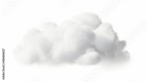 Soft white fluffy clouds shape floating special effect 3d rendering, Generative AI 