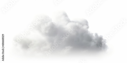 Puffy fluffy soft ozone condensation cut out white background 3d rendering, Generative AI 