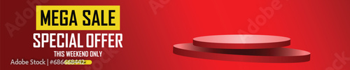 Sale banner template design . Super Sale, end of season special offer banner. vector illustration.