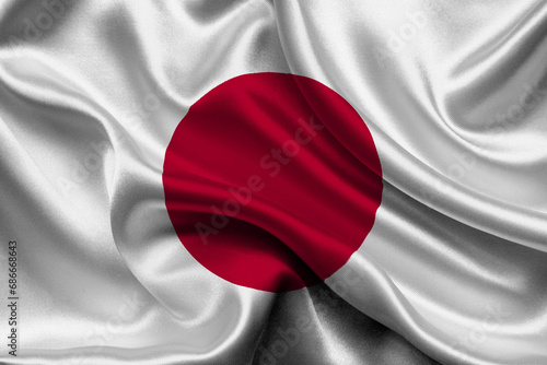 High detailed flag of Japan. National Japan flag. Asia. 3D illustration.