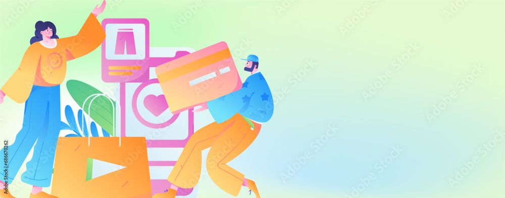 Festive Shopping E-Commerce Online Shopping People Flat Vector Concept Operation Hand Drawn Illustration
Festive Shopping E-Commerce Online Shopping People Flat Vector Concept Operation Hand Drawn Illustration
