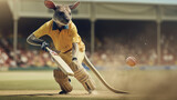 Kangaroo as cricket player
