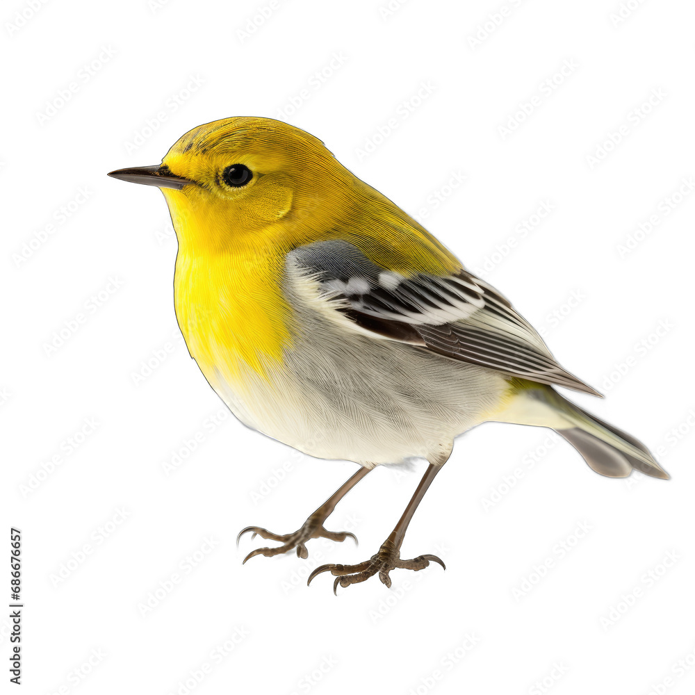 Fototapeta premium Pine Warbler isolated on transparent background