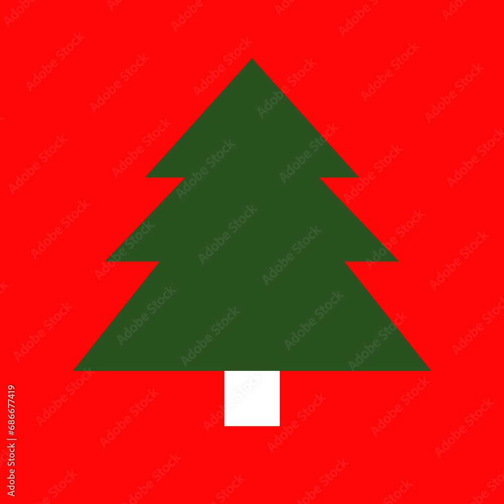 Fototapeta premium christmas trees icon, vector illustration
