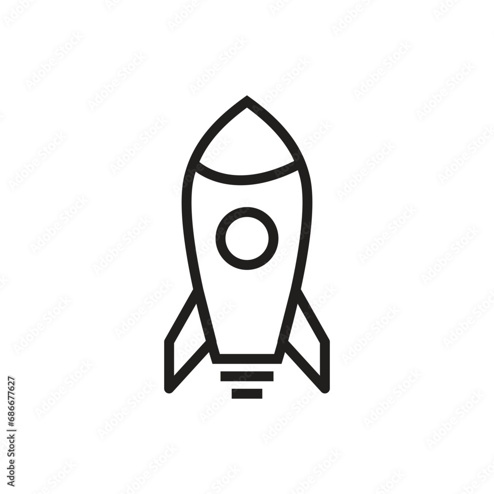 Rocket icon vector logo design flat style illustration Rocket icon vector logo design flat style illustration