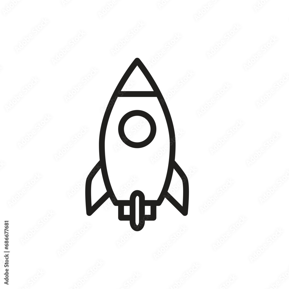 Rocket icon vector logo design flat style illustration Rocket icon vector logo design flat style illustration