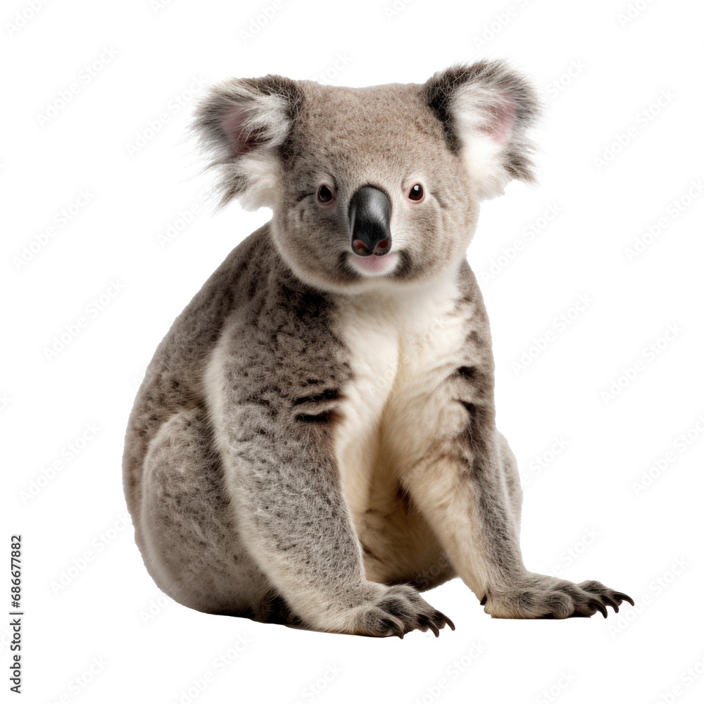 Obraz premium Cute Australian Koala isolated on transparent background