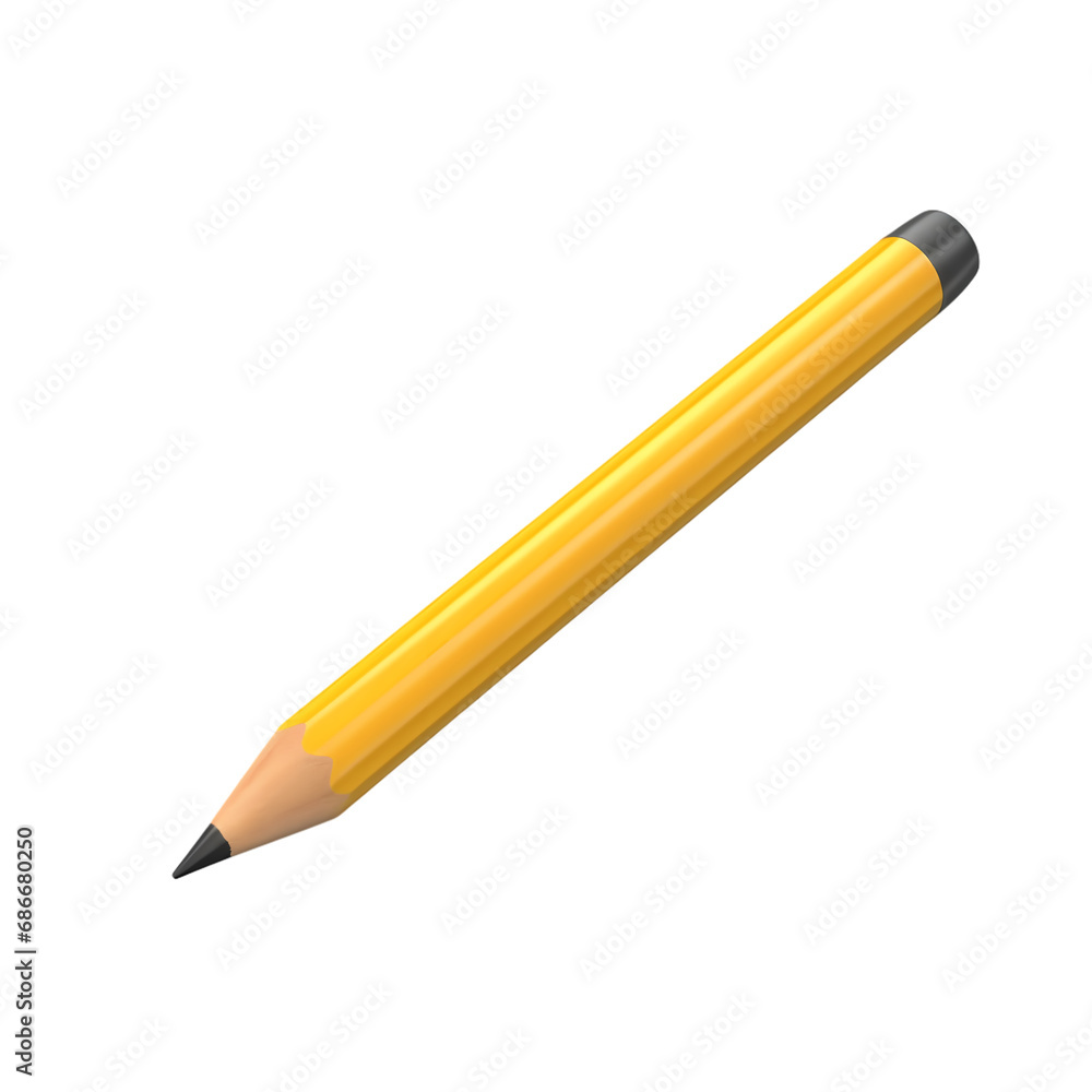 Wooden pencil isolated on transparent background Wooden pencil isolated on transparent background