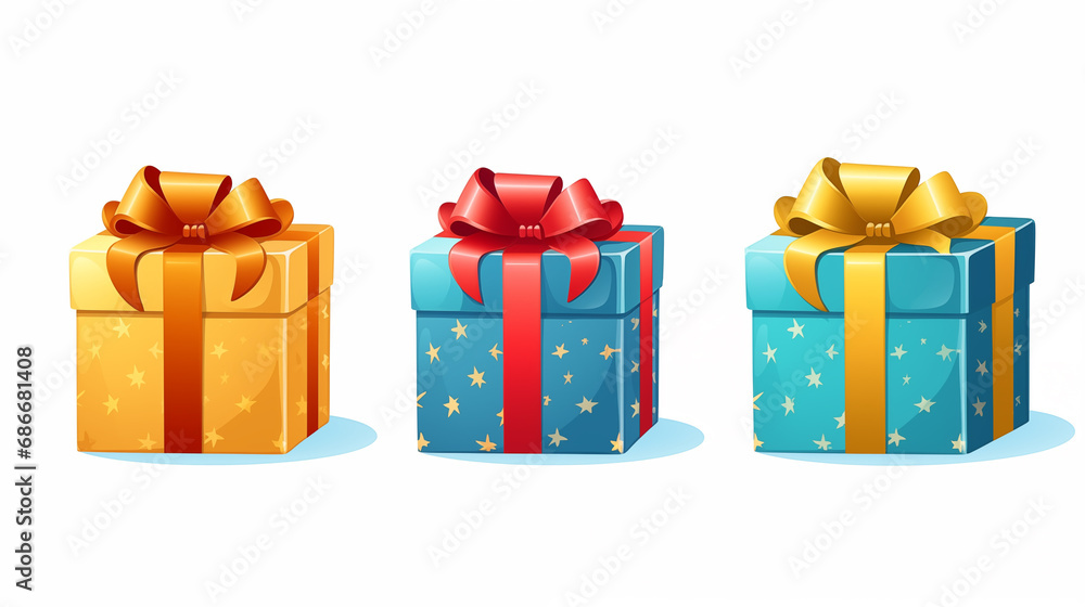 Fototapeta premium Illustration of a present box
