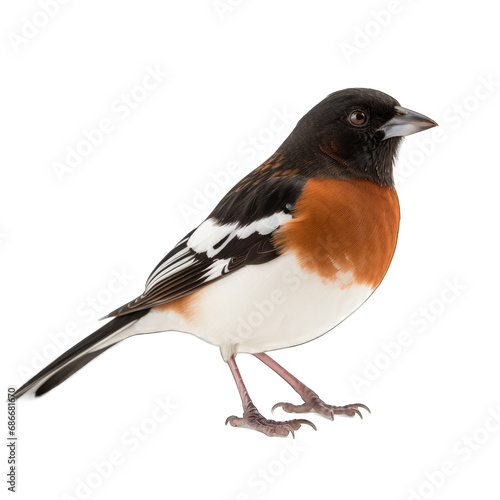 Eastern Towhee isolated on transparent background photo
