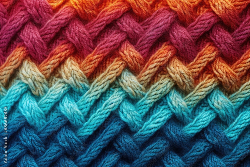 Colorful knit texture background