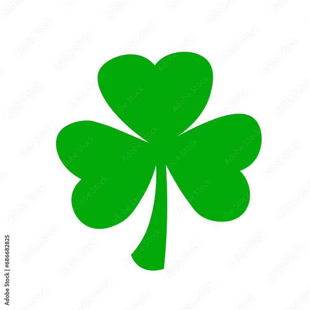 Good luck three leaf clover flat icon for apps and websites Good luck three leaf clover flat icon for apps and websites