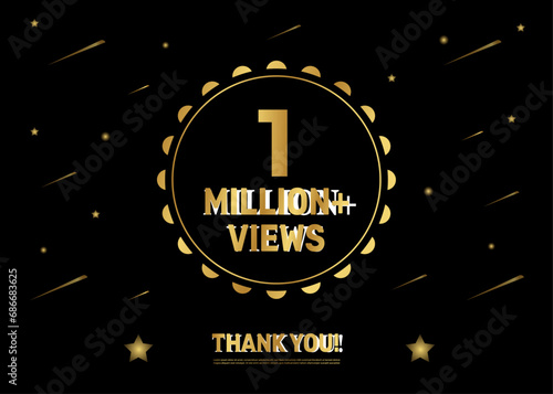 1 million views. 1 million poster. 1 million banner. views banner. follower banner. subscribers.