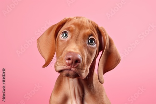 Funny hungry vizsla puppy dog © Tymofii