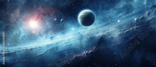 Illustration of a planet on the background of space