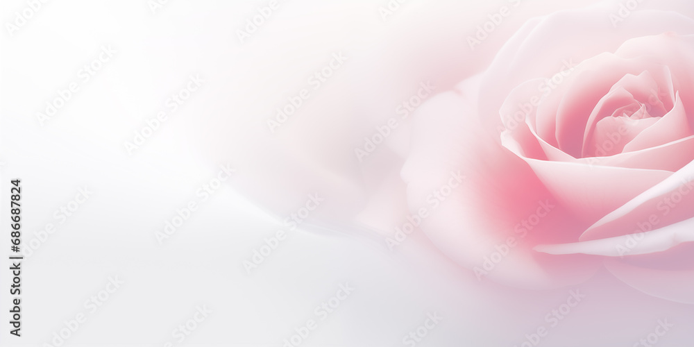 roses in soft color and blur style with space for text