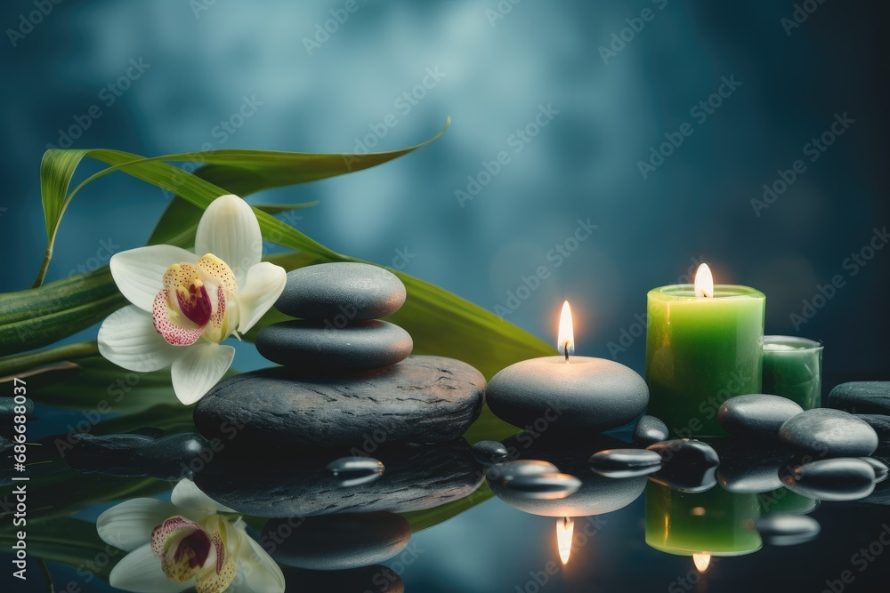 Tranquil Still Life SPA Background, composition with spa treatments Tranquil Still Life SPA Background, composition with spa treatments