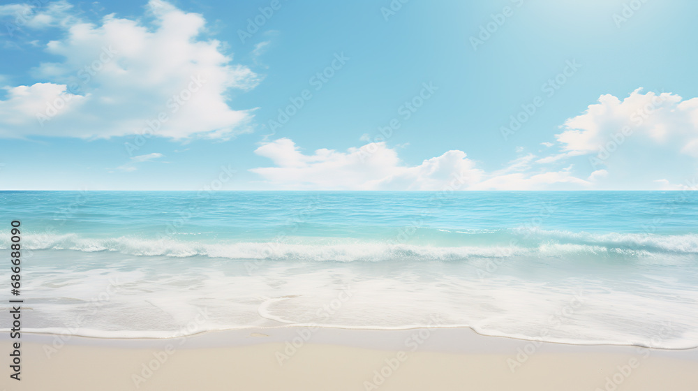 Obraz premium Fresh ocean scenery,created with Generative AI tecnology.