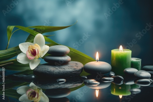 Tranquil Still Life SPA Background, composition with spa treatments