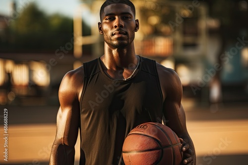 African american basketball player