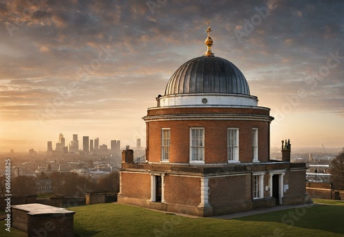 Sunrise Symphony: Greenwich Royal Observatory Overlooking the City