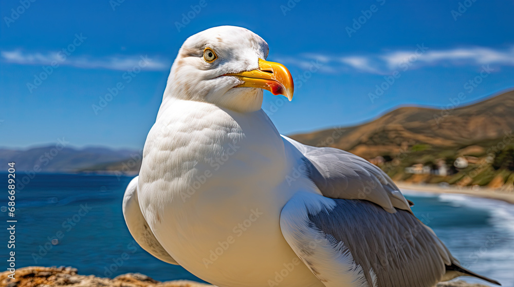 Seagull on the rock