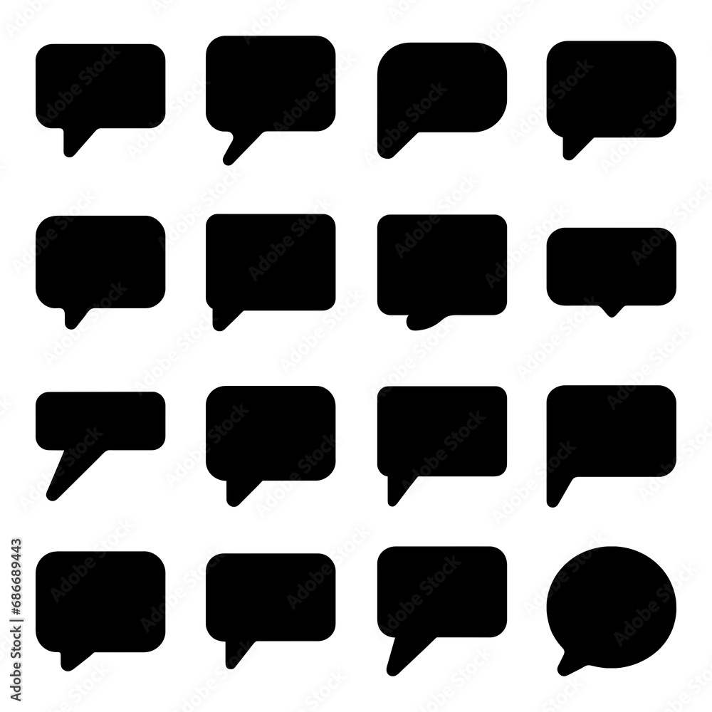 Obraz premium Set of comment icon. Pictogram vector design.