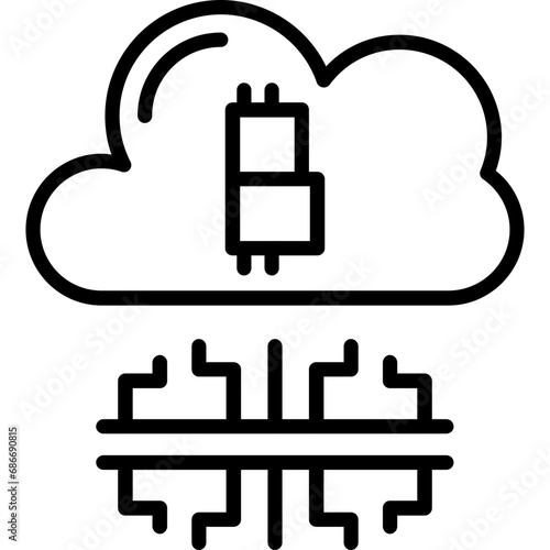 Cloud mining Icon