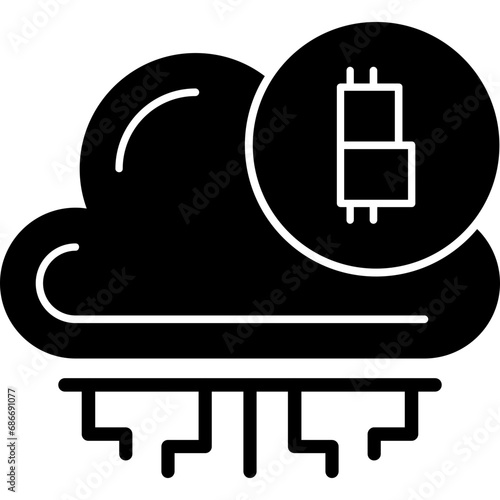Cloud mining Icon