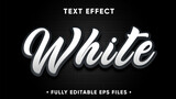 3d White Embossed Vector text style effect, bold white mock up

