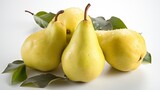 Ripe Forelle Santa Maria Pears Isolated, Comic background, Background Banner