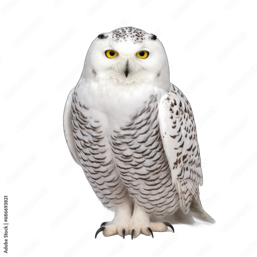 Snowy Owl isolated on transparent background Snowy Owl isolated on transparent background