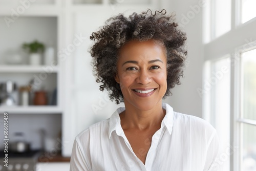 woman happy portrait female beautiful smiling old home black african american one alone lonely fun happiness mature lifestyle active lady