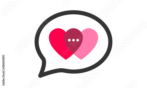 Heart dating logo	
